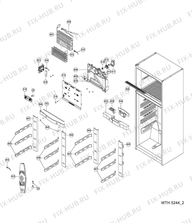 Схема №1 WTH5244 NFM с изображением Крышечка для холодильной камеры Whirlpool 482000007573