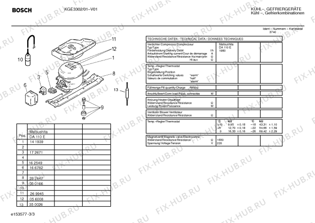 Взрыв-схема холодильника Bosch KGE3302 - Схема узла 03