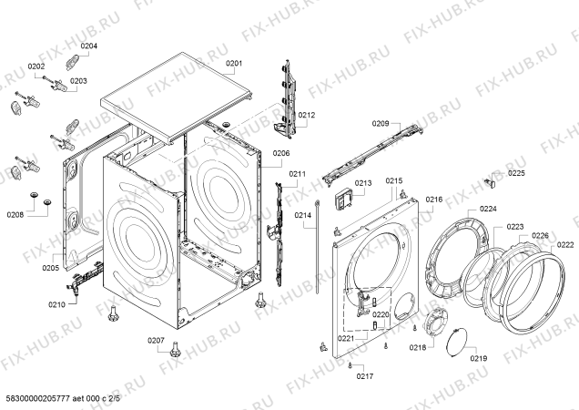 Схема №1 WAT28561BY с изображением Панель управления для стиральной машины Bosch 11023141