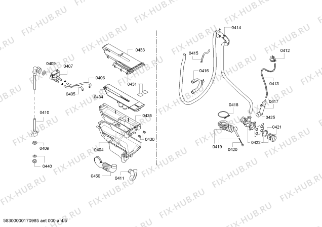 Схема №1 WAY24840TR HomeProfessional Ak#II# Dozaj Sistemi с изображением Дисплейный модуль запрограммирован для стиральной машины Bosch 11011123