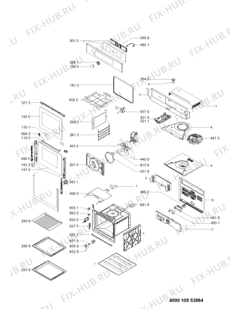 Схема №1 AKZ 7890 IX с изображением Панель для электропечи Whirlpool 481010751688