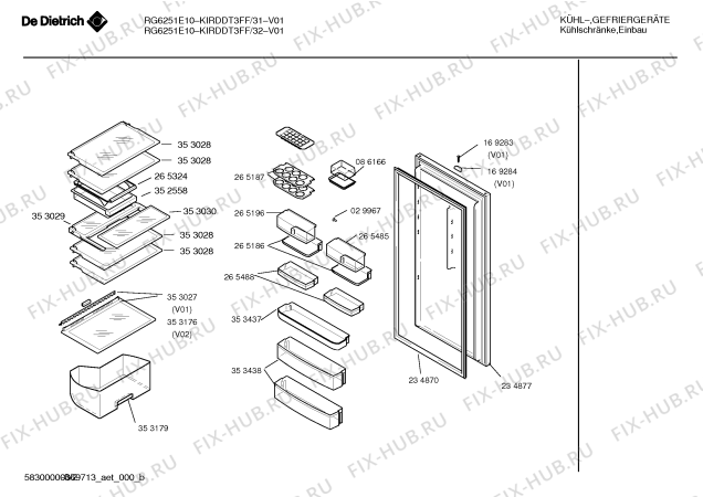 Схема №1 KIRDDT3FF RG6251E10 с изображением Инструкция по эксплуатации для холодильной камеры Bosch 00522655
