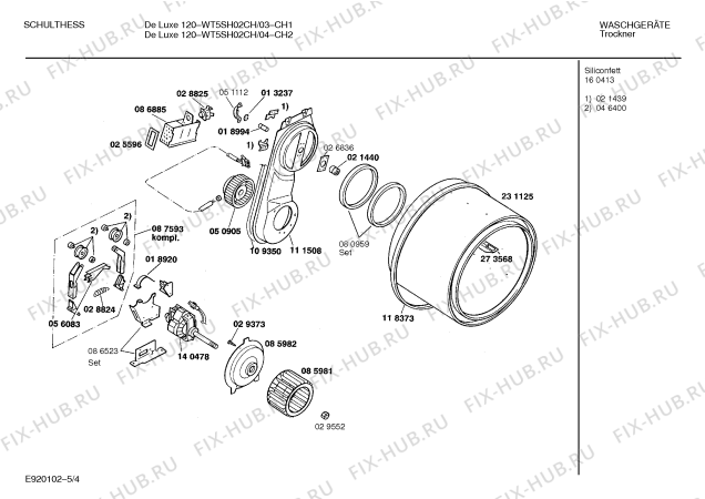 Схема №1 WT5SH03CH Schulthess De Luxe 120 с изображением Панель для сушилки Bosch 00282437