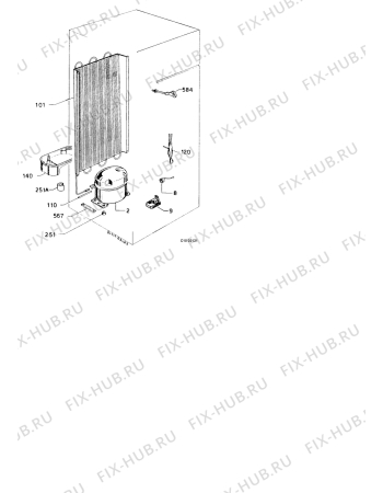 Взрыв-схема холодильника Zanussi Z215/4D - Схема узла Functional parts