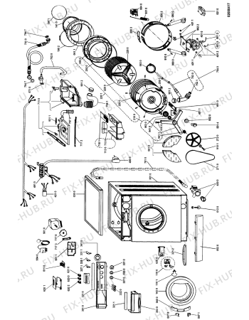 Схема №1 AWG 334 с изображением Клавиша для стиральной машины Whirlpool 481941258616