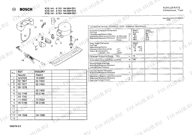 Взрыв-схема холодильника Bosch 0701144804 KTG141 - Схема узла 02