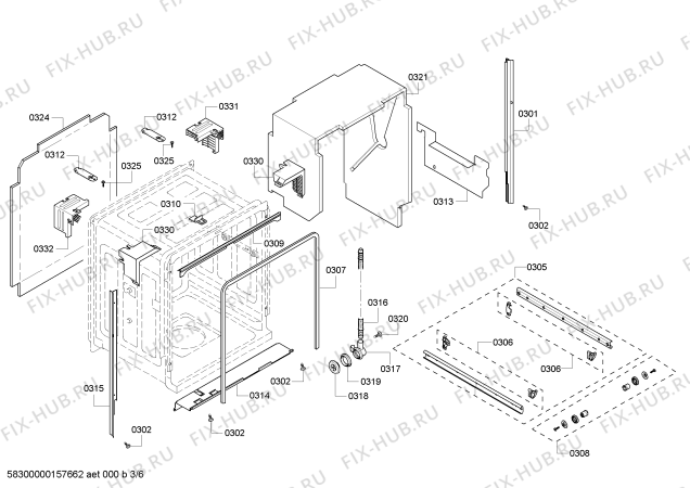 Схема №1 SHE43R52UC SilencePlus 48 dBA с изображением Панель управления для посудомойки Bosch 00687042