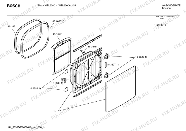 Схема №2 WTL151NL Maxx EXCLUSIV WTL151 с изображением Шарнир для сушилки Bosch 00183828