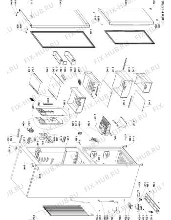 Схема №1 BSNF 8123 W с изображением Вложение для холодильника Whirlpool 481011113493