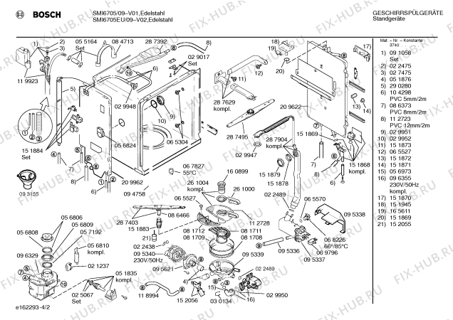 Схема №1 SMI6706EU с изображением Кнопка для посудомоечной машины Bosch 00151994