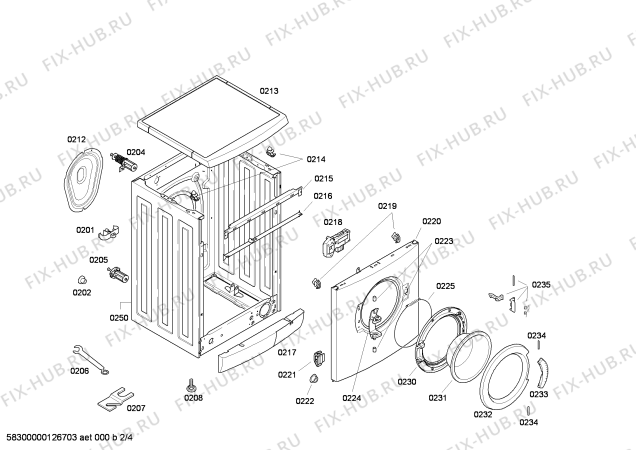 Взрыв-схема стиральной машины Siemens WM12E360PL E 12 36 - Схема узла 02