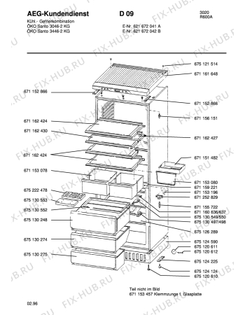 Взрыв-схема холодильника Aeg SAN3446-2 KG - Схема узла Housing 001