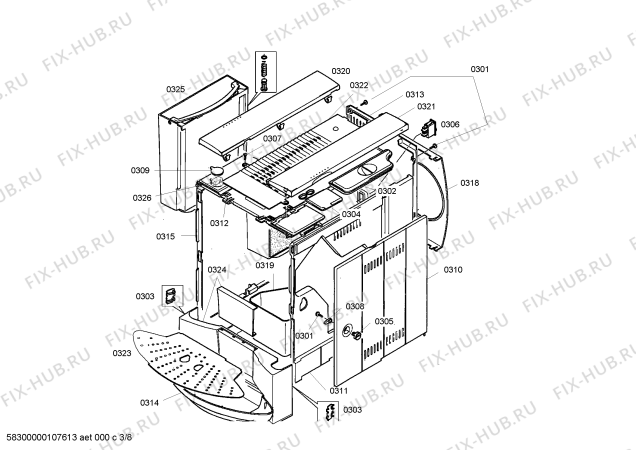 Схема №1 TKN68E75UC с изображением Тепловой предохранитель для электрокофеварки Bosch 00427990