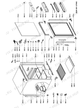 Схема №1 277 406 с изображением Дверь для холодильной камеры Whirlpool 481244269402