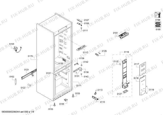 Схема №1 KG34NVL3AG Siemens с изображением Изоляция для холодильной камеры Bosch 00717819