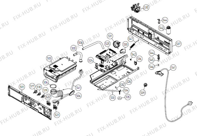 Взрыв-схема стиральной машины Gorenje W6021 AU   -White (900003197, WM33AAU) - Схема узла 05