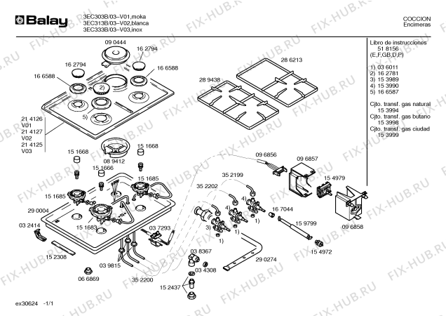 Схема №1 5EC331N с изображением Столешница для электропечи Bosch 00214125
