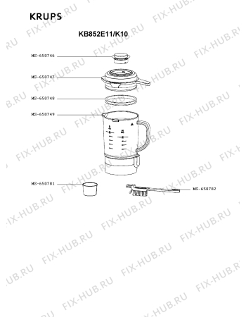 Схема №1 BL962B40/K10 с изображением Ручка регулировки для блендера (миксера) Tefal MS-650758