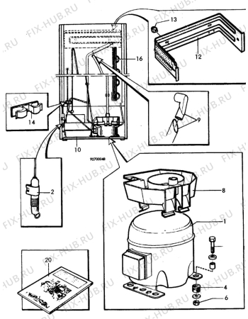 Взрыв-схема холодильника Electrolux RP1218 - Схема узла C10 Cold, users manual