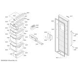 Схема №1 GS36NMI31 с изображением Дверь морозильной камеры для холодильника Siemens 00716221