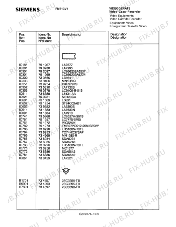 Схема №2 FM713V1 с изображением Инструкция по эксплуатации для видеоэлектроники Siemens 00530853