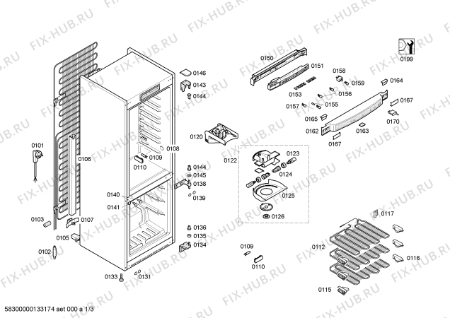 Схема №1 3KEP6666 с изображением Дверь для холодильника Bosch 00246426