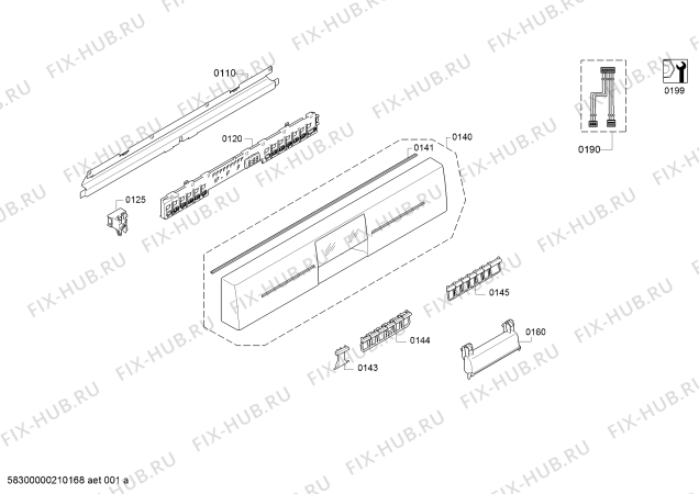 Схема №1 BM5320MA, BM5320MA, A+ с изображением Панель управления для посудомойки Bosch 12022949