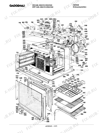 Взрыв-схема плиты (духовки) Gaggenau EBT846522 - Схема узла 06