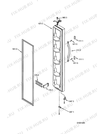 Схема №1 ARZ 710/W с изображением Затычка для холодильника Whirlpool 481246228409