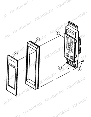 Взрыв-схема микроволновой печи Electrolux NF4050 - Схема узла Command panel 037