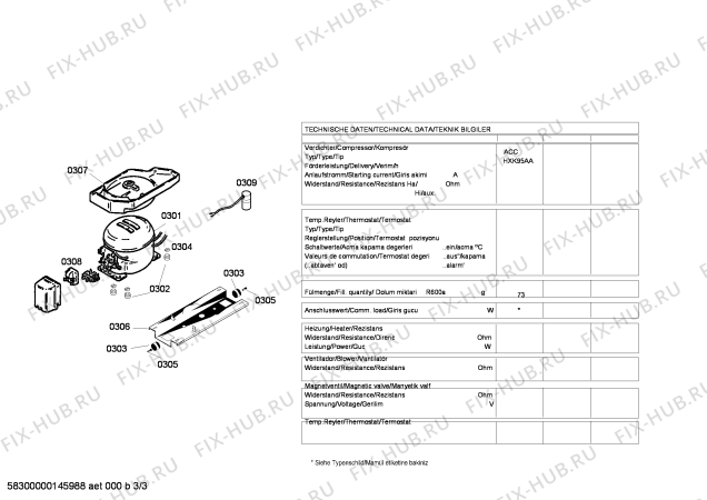 Схема №1 KD33VX45 с изображением Дверь для холодильной камеры Siemens 00710548