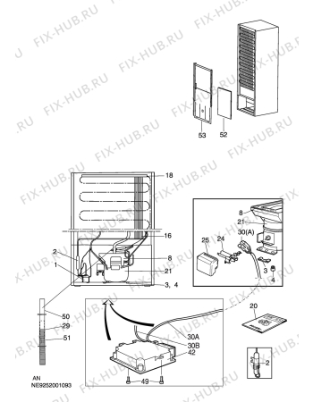 Взрыв-схема холодильника Electrolux ERB3126 - Схема узла C10 Cold, users manual