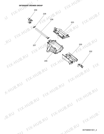 Схема №1 AWO 3760 с изображением Модуль (плата) для стиральной машины Whirlpool 482000009966