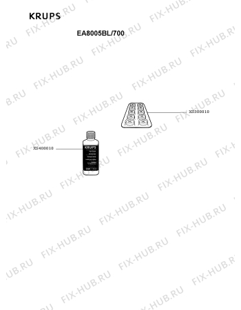 Взрыв-схема кофеварки (кофемашины) Krups EA8005BL/700 - Схема узла 9P003510.9P4