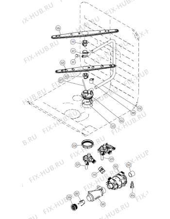 Взрыв-схема посудомоечной машины Gorenje Ken-Nimo Proff 85E   -White Bi (180901, DW20.C) - Схема узла 03