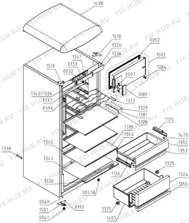 Схема №1 ORB153CH-L (535278, HTS2769F) с изображением Дверка для холодильника Gorenje 535945