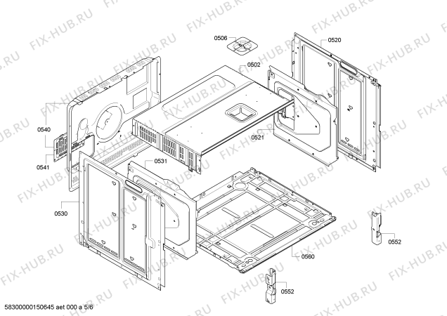 Схема №1 HE73AU544 с изображением Панель управления для плиты (духовки) Siemens 00702284