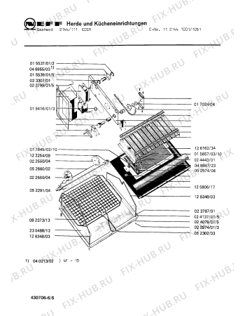 Взрыв-схема плиты (духовки) Neff 1121441051 2144/111ECSM - Схема узла 06