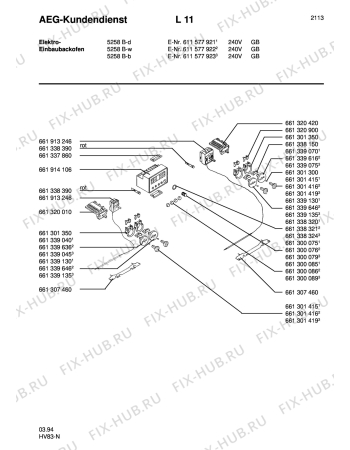 Взрыв-схема плиты (духовки) Aeg COMP. 5258B-B GB - Схема узла Section9