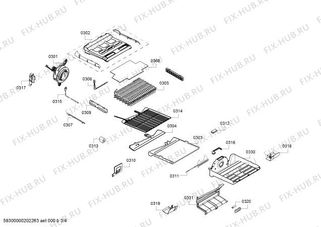 Взрыв-схема холодильника Siemens KG86NAI30M Siemens - Схема узла 03