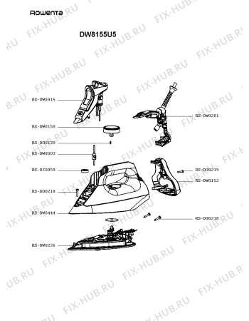 Схема №1 DW8156U5 с изображением Подкладка для электроутюга Rowenta RS-DW0226