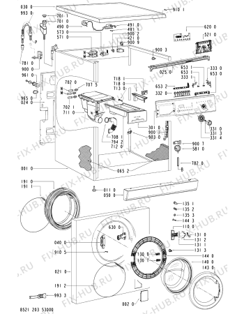 Схема №1 MAF 6512 AAW с изображением Блок управления для стиральной машины Whirlpool 481221470544
