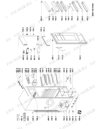 Схема №1 5100900001 с изображением Дверца для холодильной камеры Whirlpool 481010548360