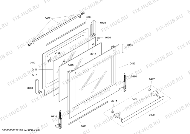 Схема №2 HB760580 с изображением Фронтальное стекло для плиты (духовки) Siemens 00477991