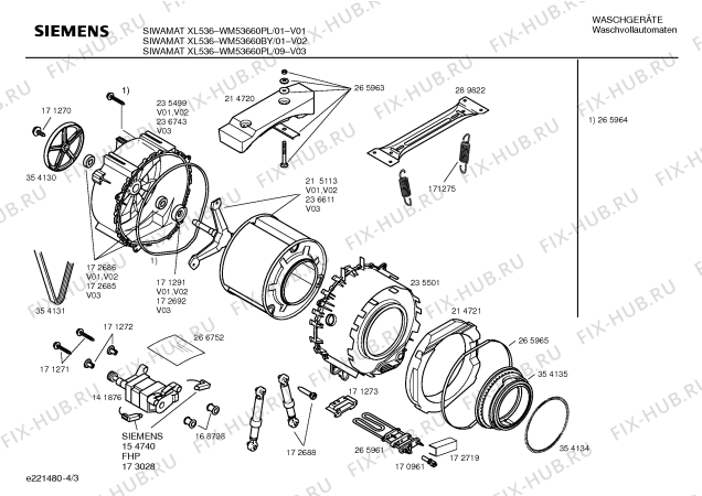 Схема №1 WM53660PL SIWAMAT XL536 с изображением Панель управления для стиралки Siemens 00355857