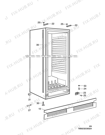 Взрыв-схема холодильника Aeg Electrolux S72358-KA2 - Схема узла C10 Cabinet