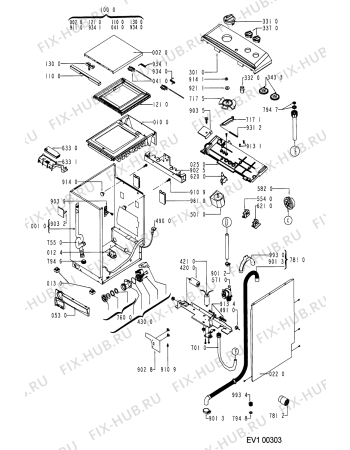 Схема №1 AWF 409 с изображением Декоративная панель для стиралки Whirlpool 481245219764