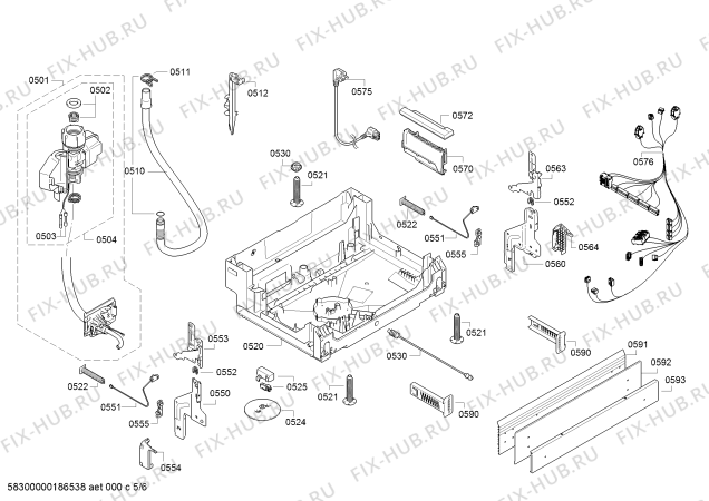 Схема №2 SMS41D12EU с изображением Силовой модуль запрограммированный для посудомойки Bosch 12015649