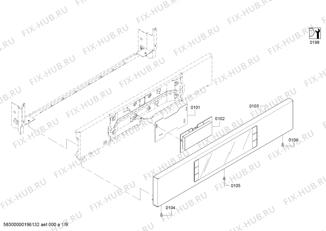 Схема №1 HBL5351UC Bosch с изображением Цоколь для плиты (духовки) Bosch 00771363