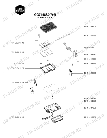 Схема №1 GO7148S0/79A с изображением Крышечка для гриля Seb TS-01042200